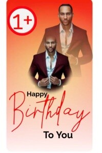 White Joyful Happy Birthday Poster template