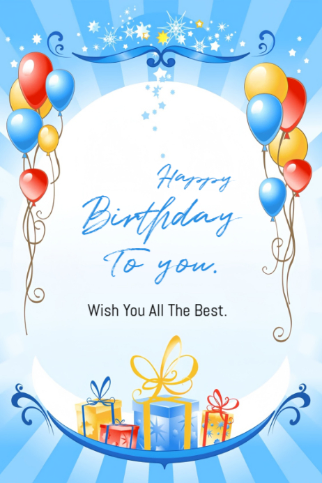White Joyful Happy Birthday Templates 2025 And Online Greeting Cards ...