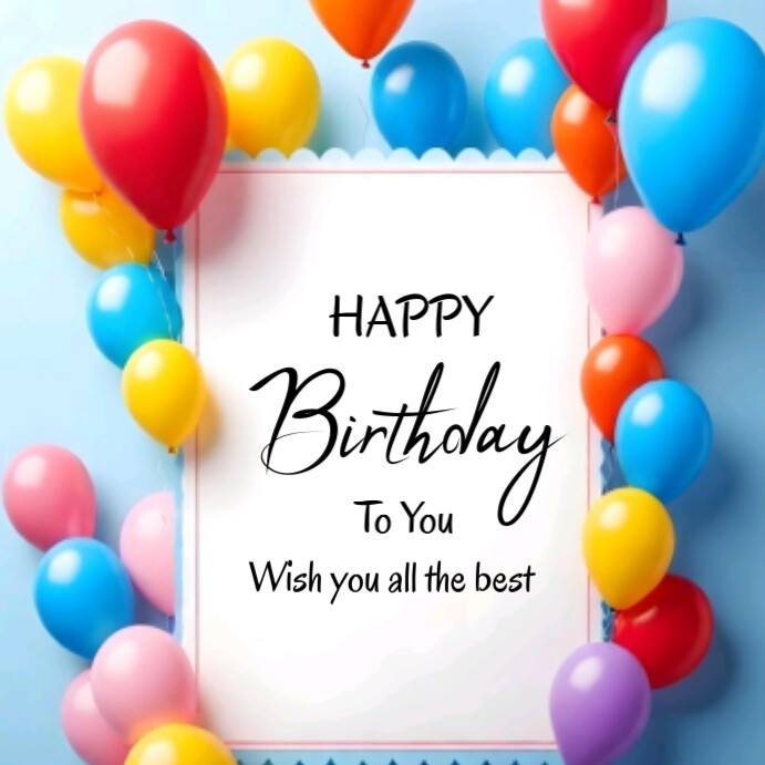Plantilla de White Joyful Happy Birthday To You Instagram Post ...