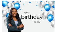 White Joyful Happy Birthday Youtube Thumbnail template