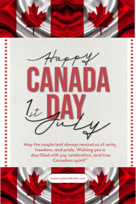 White Joyful Happy Canada Day Poster Plakat template