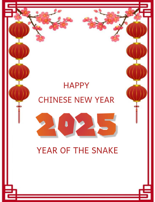 Copy of White Joyful Happy Chinese New Year Flyer (us Letter ...