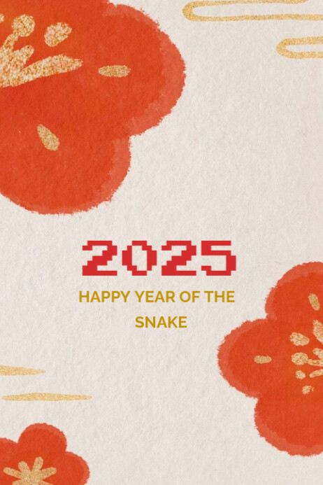Copy of White Joyful Happy Chinese New Year Poster | PosterMyWall