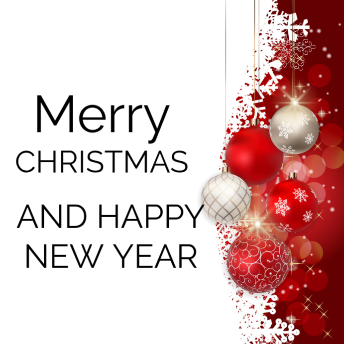 White Joyful Happy Christmas Instagram Post Template | PosterMyWall