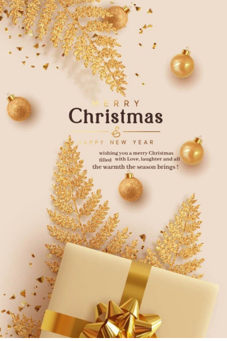 White Joyful Happy Christmas Poster Template | PosterMyWall