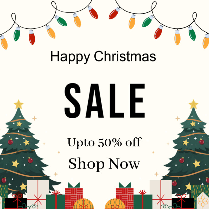 Copy of White Joyful Happy Christmas Sale Instagram Post | PosterMyWall