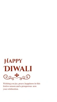 White Joyful Happy Diwali  Youtube Short template