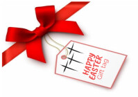 Hvid Easter Gift Tag A4 Template
