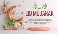 White Joyful Happy Eid Mubarak Celebration Te Merker template