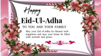 White Joyful Happy Eid-ul-adha Presentation Pagtatanghal (16:9) template