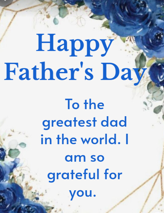 White Joyful Happy Father's Day Flyer (us Letter) template