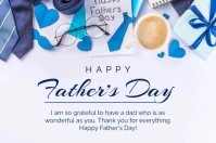 White Joyful Happy Father's Day Celebration P Label template