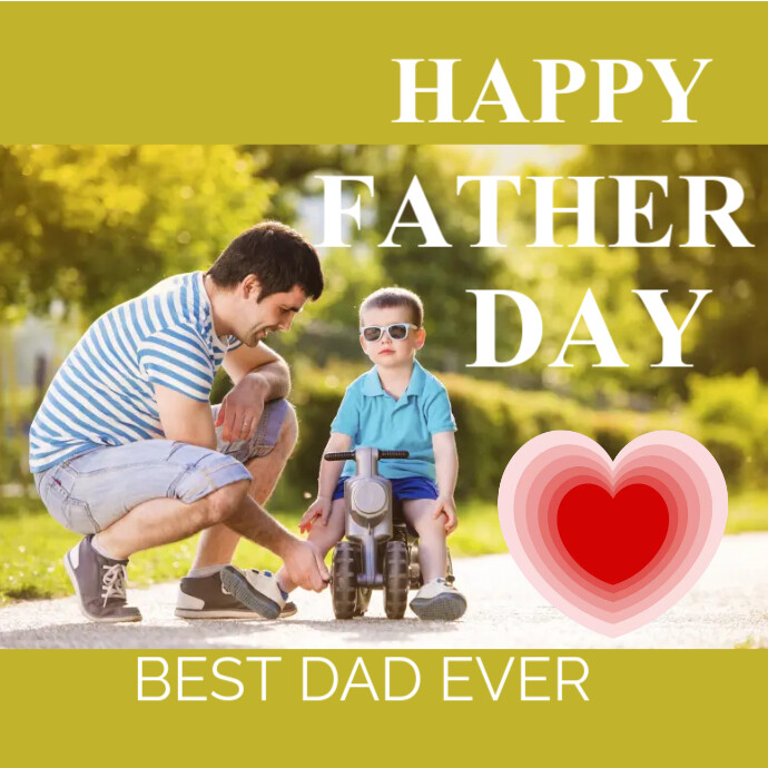 White Joyful Happy Father Day Logótipo template