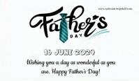 White Joyful Happy Fathers Day  Tag template