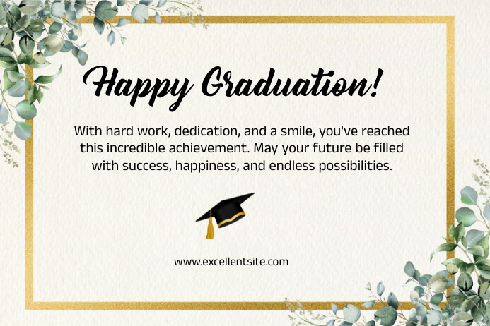 Happy Graduation Label White Joyful Happy Graduation Label Template | PosterMyWall