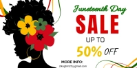 White Joyful Happy Juneteenth Freedom Day Sale Eventbrite Banner template