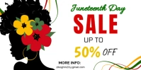 White Joyful Happy Juneteenth Freedom Day Sale Eventbrite Banner template
