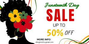 Hvid Juneteenth Sale Baner Eventbrite Template