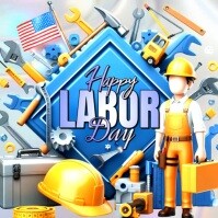 Labor Day Celebration Vierkant Template
