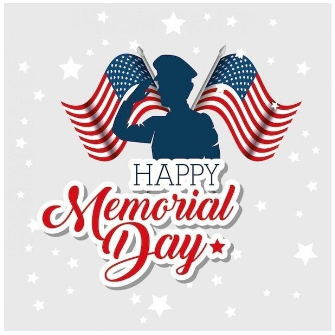 White Joyful Happy Memorial Day Instagram Post Template | PosterMyWall