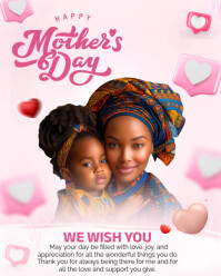 White Joyful Happy Mother's Day  Instagram Portrait template