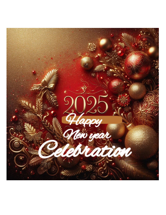 White Joyful Happy New Year Celebration Flyer (us Letter) Template ...