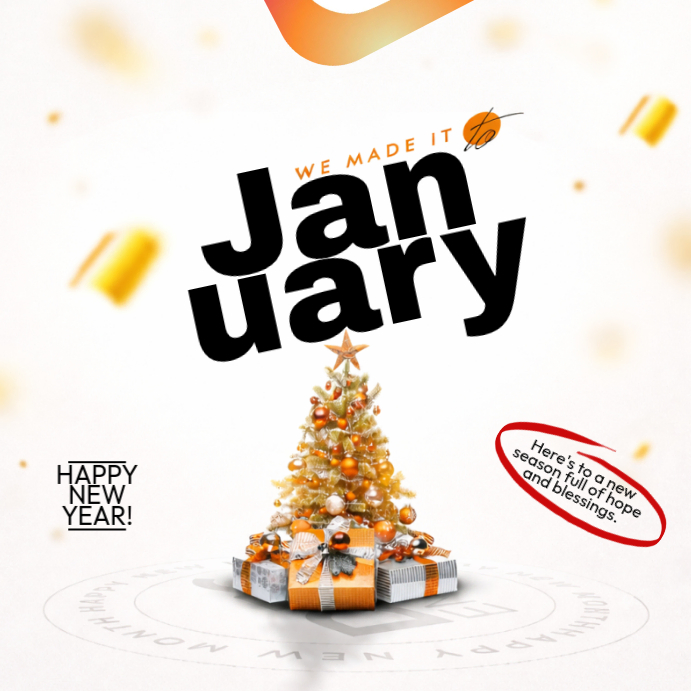 Copy of White Joyful Happy New Year Instagram Post | PosterMyWall