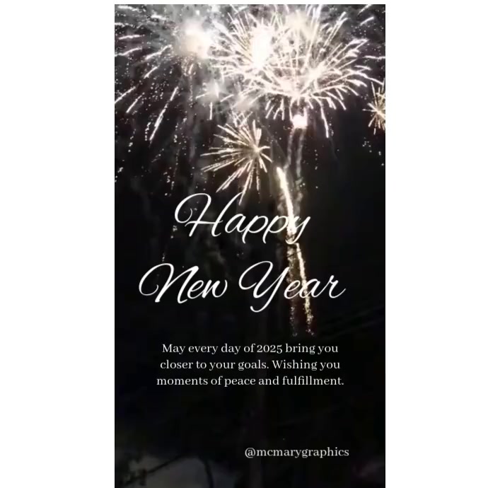 White Joyful Happy New Year Instagram Post Template | PosterMyWall