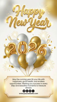 Blanc New Year Celebration Instagram Story Template