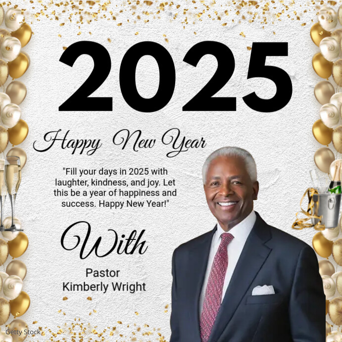 Copy of White Joyful Happy New Year Message Instagram Post | PosterMyWall