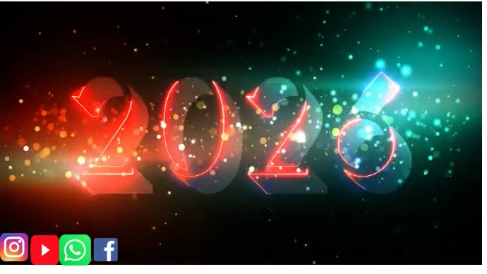 White Joyful Happy New Year Youtube Thumbnail Template | PosterMyWall