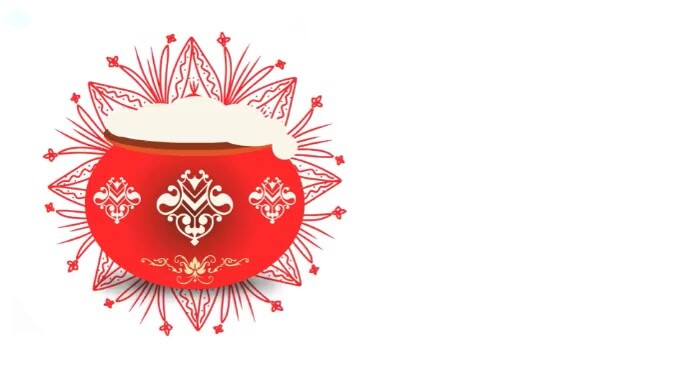 White Joyful Happy Pongal Day  Youtube Thumbnail template