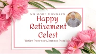 White Joyful Happy Retirement Celest  Business Card Biglietto da visita template