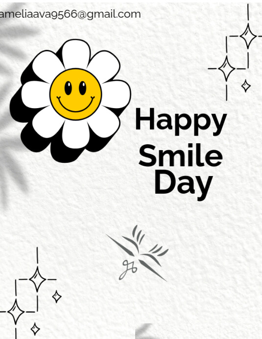 Copy of White Joyful Happy Smile Day Flyer (us Letter) | PosterMyWall
