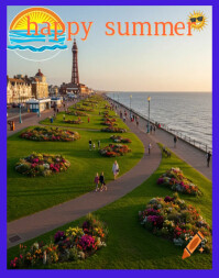 White Joyful Happy Summer Poster/wallboard template