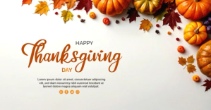 White Thanksgiving Facebook 共享图片 Template