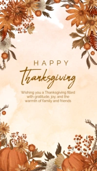 White Joyful Happy Thanksgiving Business Card template