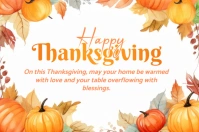 White Joyful Happy Thanksgiving Label Étiquette template