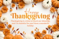 White Joyful Happy Thanksgiving  Label template