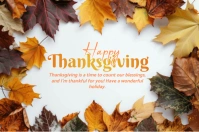 White Joyful Happy Thanksgiving Label template