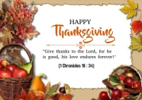 White Joyful Happy Thanksgiving  Postcard template