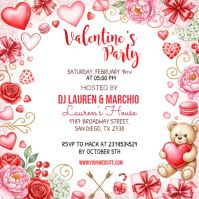 White Joyful Happy Valentine's Day Instagram Post template