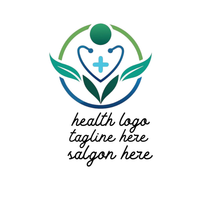 White Joyful Health Lgog Logo Logótipo template