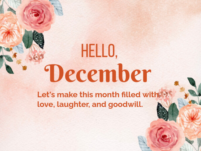 White Joyful Hello December January October February Templates  Presentation 演示