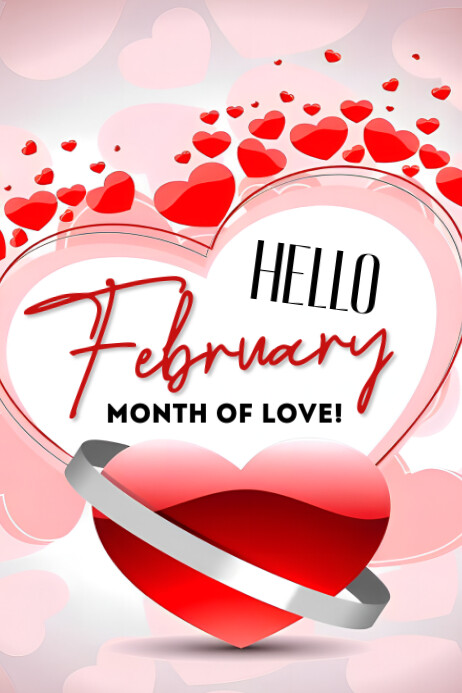 Copy of White Joyful Hello February Poster | PosterMyWall