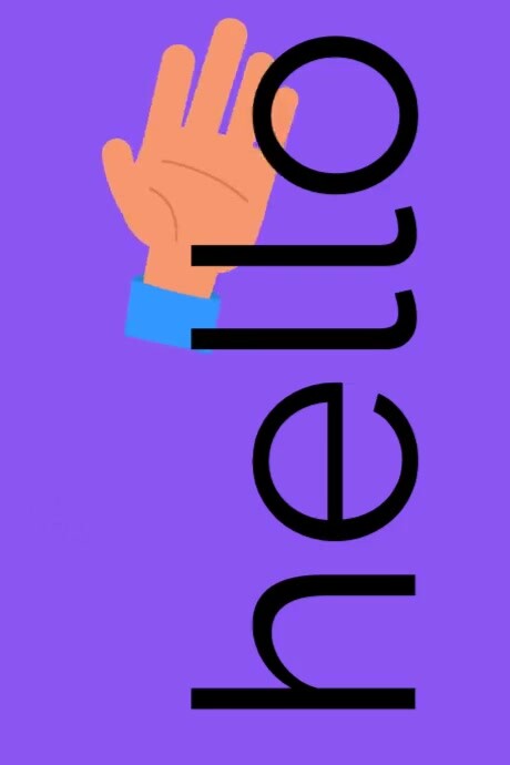 White Joyful Hello Greeting Banner 4' × 6' template