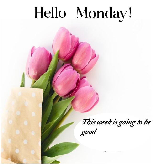 Copy of White Joyful Hello Monday Post Instagram Post | PosterMyWall