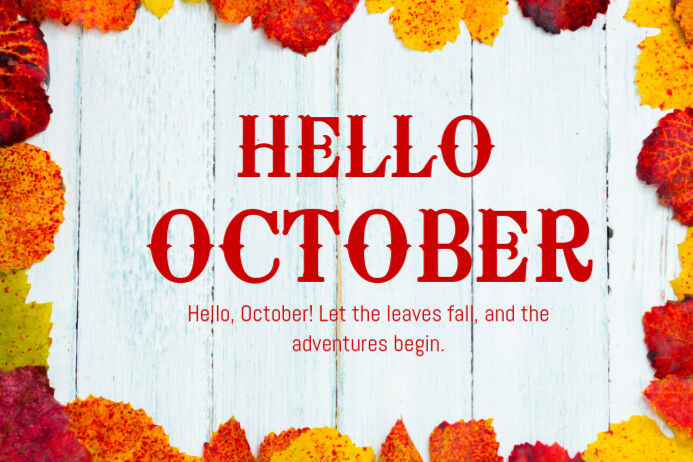 Copy of White Joyful Hello October Label | PosterMyWall