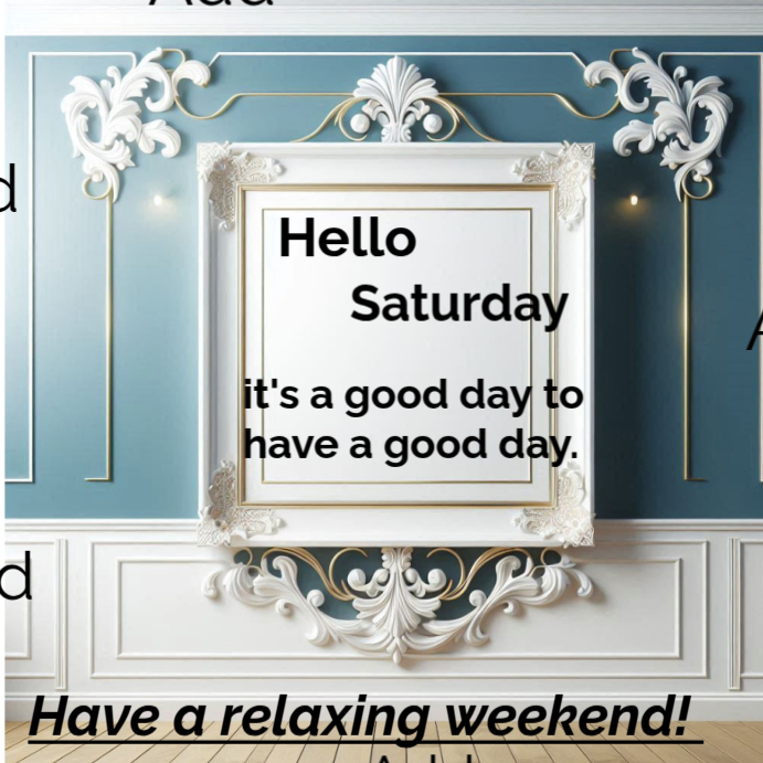 White Joyful Hello Saturday Instagram Post Template | PosterMyWall