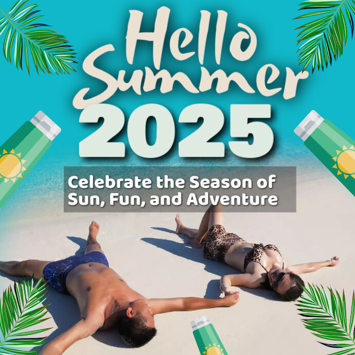 Modèle White Joyful Hello Summer Instagram Post | PosterMyWall